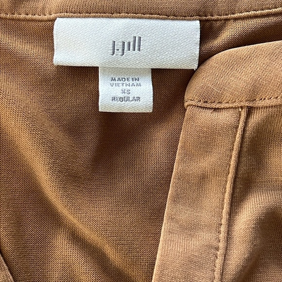 J. Jill Tan Cuffed Sleeve T-Shirt - Picture 3 of 4